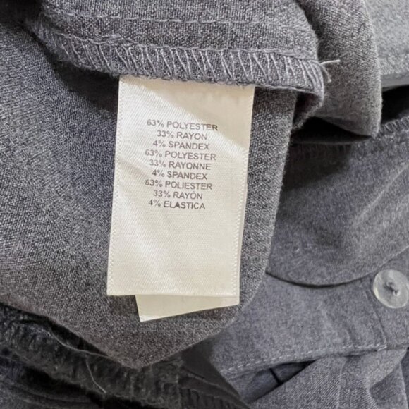 Kenneth Cole Amanda Pants Charcoal Heather Gray Straight Cut size 8 great condit - Picture 8 of 8